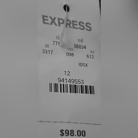 Express Design Studio Strapless Tube Top Satin Dress in Black color Size 12 NWT - Picture 8 of 8